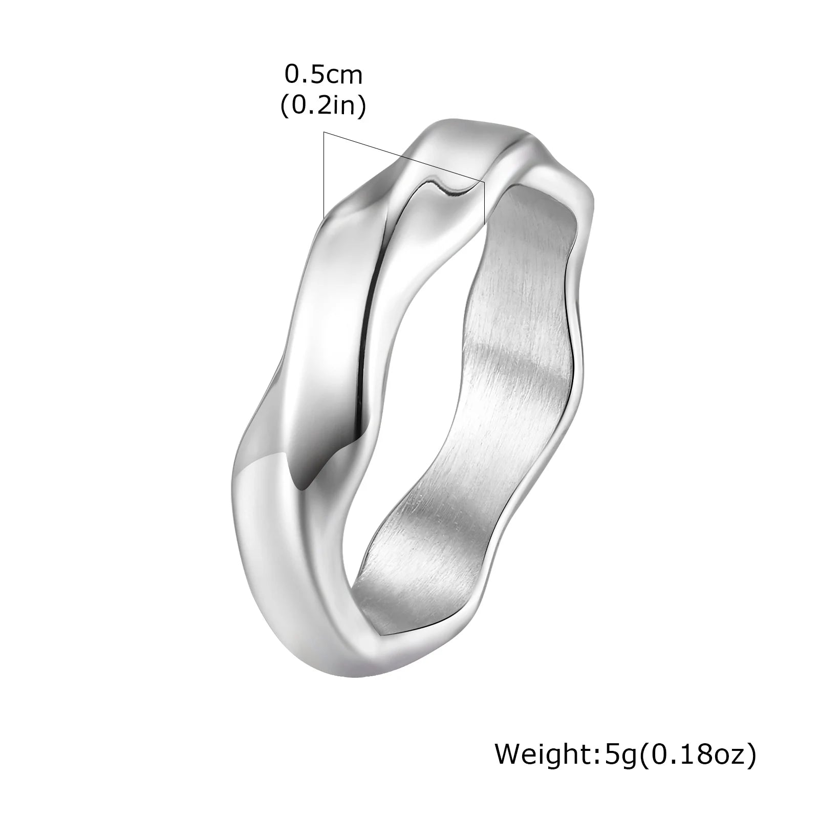 Simple Mobius Rings for Men Boys,Stainless Steel Finger Band Ring,Punk Vintage Endless Love Jewelry Gift