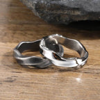 Simple Mobius Rings for Men Boys,Stainless Steel Finger Band Ring,Punk Vintage Endless Love Jewelry Gift