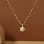 Simple Elegant round Imitation Pearl Pendant Necklace for Women Silver Color/Gold Color Daily Wear Wedding Trendy Jewelry