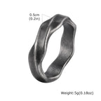 Simple Mobius Rings for Men Boys,Stainless Steel Finger Band Ring,Punk Vintage Endless Love Jewelry Gift